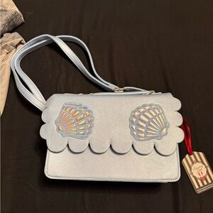 Daring Days Mermaid Shell Crossbody Bag Blue Scallop Purse